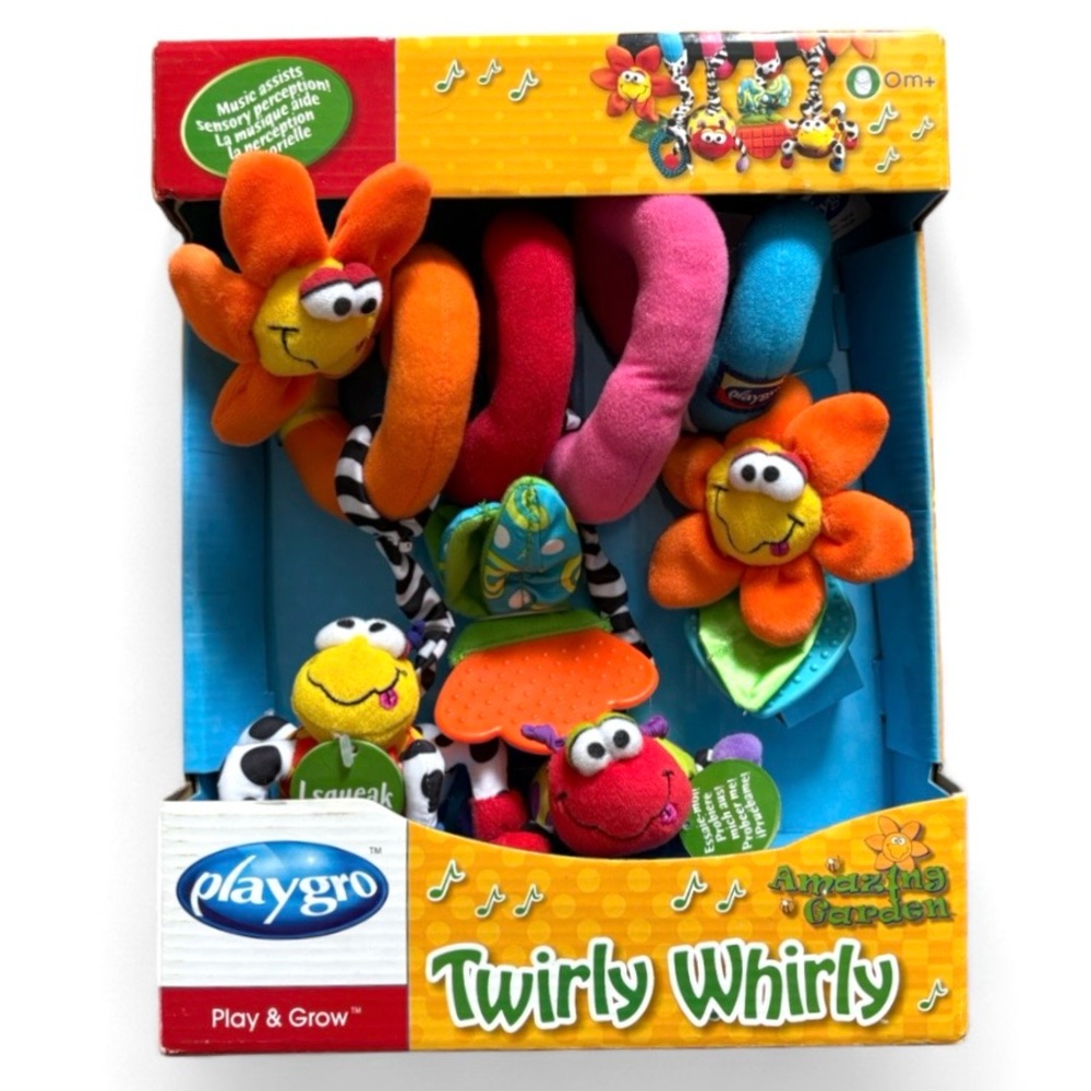 Y2K 2002 Playgro Twirly Whirly Stroller Spiral Toy – Amazing Garden – New in Box